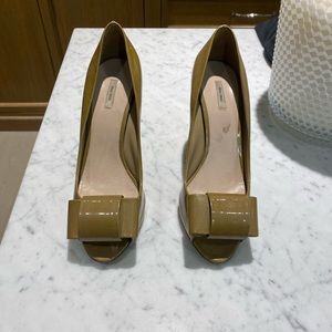 Gorgeous Miu Miu Prada platform heels with bow